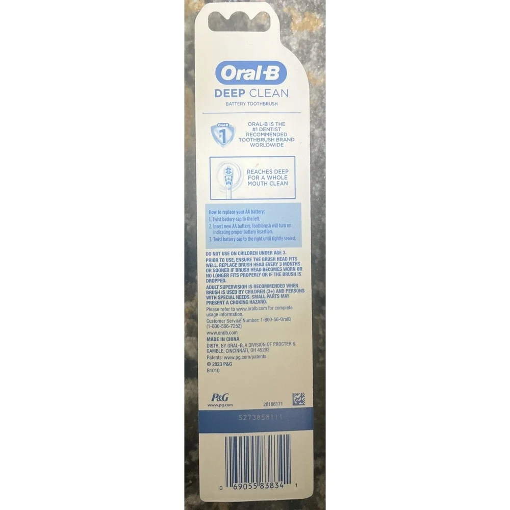 Oral-B Complete Action Deep Clean Electric Toothbrush Battery Assorted Colors